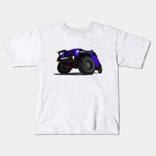 Purple Jeep Illustration Kids T-Shirt